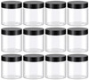 Tuzazo 4 Oz Plastic Containers Small Jars With Lids 12 Pack