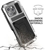 Simicoo Compatible with iPhone 16 Pro Max Metal Case with Screen Protector Camera Protector Military Rugged Heavy Duty Shockproof Case with Metal Kic