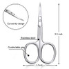 Mudder 3 Curved Manicure Scissors For Eyebrow Eyelash Stainless Steel
