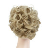 Rose Bud Natural Blonde Chignon Messy Bun Hair Pieces For Women Combs Curly
