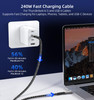 USB C 40Gbps Data Transfer Cable 3.3ft 2-Pack, 240W PD Fast Charging 8K/4K HD Video Monitor Cable for Thunderbolt 4/3 MacBook for iPhone 17/16 iPad P