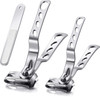 Mudder 3 Pcs 360 Rotary Nail Clippers Set Stainless Steel With File