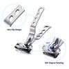Mudder 3 Pcs 360 Rotary Nail Clippers Set Stainless Steel With File