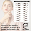 Dageda Brown 40 Pairs 4D Eyebrow Transfers Stickers Natural Longlasting