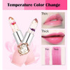 Btspring Clear Flower Jelly Lipstick 6 Packs Nutritious Moisturizer Lip Balm Temperature Color Change Lipstick Matte Long Lasting Lip Gloss
