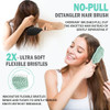 Fiora Naturals Detangling Hair Brush For Women Detangler Hair Brush Green