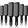 Boao 6 Pack Black Heat Resistant Flat Top Hair Combs 9 Inch Clipper Comb