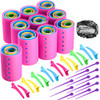 Willbond 141 Pcs Plastic Hair Rollers Set With Clips And Pins Multicolor