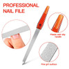 Mudder 12 Pcs Stainless Steel Nail File 6.7 Inch Double Sided Brown