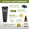 Blackhead Peel Off Face Mask Shvyog 3 In 1 Blackhead Remover Mask With Brush And Tea Tree Oil Serum Charcoal Face Mask For Deep Cleansing