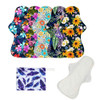6Pcs Set Resuable Washable Incontinence Pads Waterproof Organic Bamboo Resuable Menstrual Pads Sets Including 5Pcs Heavy Flow Cloth Mama