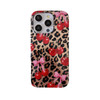 aaknhen Cheetah Print Cherry Phone Case for iPhone 16 Cute Pink Bow Aesthetic Leopard Print Women Girls Case Soft TPU Shockproof Protective Phone Cov