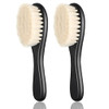 Shappy 2 Pcs Fade Brush Barber Soft Neck Duster Hair Cutting Black
