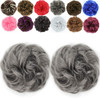 2Pcs Messy Hair Bun Hair Piece Scrunchy Extension Dimgray