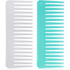 Patelai 2 Pcs 6.1 Wide Tooth Comb White Cyan