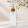 100Ml 3.4Oz Frosted Glass Pump Bottle Empty Refillable Dispenser With Bamboo Press Head For Shampoo Lotion Essential Oils Shower Gel