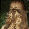 Dreamyn Round Hair Clips Hollow Circle Hair Barrettes Fashion Geometric Hairpins Minimalist Hair Accessories Hair Jewelry For Women Gold