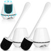 Uptronic Toilet Brush And Holder 2 Pack Toilet Brush With Ventilated Holder Toilet Bowl Brush With Long And Large Handle For Bathroom Toilet