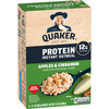 Quaker Protein Instant Oatmeal Apple Cinnamon 12G Protein Per Serving Whole Grains No Artificial Flavors No Added Colors 2.11 Oz Packets 6