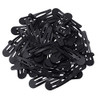 Willbond 50 Pcs Snap Hair Clips 3.5 Inch Black Barrettes Metal