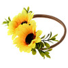 Tieback Daisy Flower Crown Elastic Sunflower Flower Headband Baby Girl Toddler Floral Crown Wreath Newborn Hair Accessories Sunflower