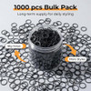 Aivwis Mini Rubber Hair Bands 1200 Black Elastics For Braids And Ponytails