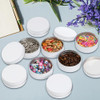 Foraineam 48 Pack 2 Oz White Lip Balm Tin Cans Aluminum Round Cosmetic Sample Containers With Screw Lid Storage Travel Tin Jars Metal Empty