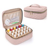 Yarwo Nail Polish Organizer Case For 24 Bottles 15Ml 0.5 Fl.Oz And Nail Kits