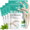 Dental Floss Picks Double Thread Mint 200 Count Corn Straw Flossers