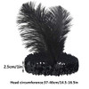 Tongcloud 12Pcs 1920S Flapper Headband Costume Flapper Headpiece For Women Black Feather Headband Great Gatsby 1920S Hair Accessory Vintage