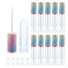 Ajltpa 10 Pack Sparkles Rainbow Lip Gloss Wand Tubes 5Ml Empty Lip Gloss Containers Lipgloss Lip Balm Bottles With Rubber Stoppers For Lip