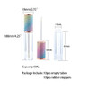 Ajltpa 10 Pack Sparkles Rainbow Lip Gloss Wand Tubes 5Ml Empty Lip Gloss Containers Lipgloss Lip Balm Bottles With Rubber Stoppers For Lip