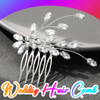 Casdre Rhinestone Wedding Hair Comb Crystal Hair Accessories For Women A Silver