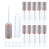 Ajltpa 10 Pack Diamond Lip Gloss Wand Tubes 5Ml Empty Containers Lip Balm Bottles With Rubber Stoppers For Cosmetic Business Crystal