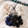 Outyua Solid Hair Scrunchies Elastic Hair Bands Ponytail Scrunchy Hair Ties Elegant Star Hair Rope Ties Hair Accessories For Women And Girls