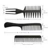 10Pcs Black Hair Combs Set Hairdressing Cutting Styling Comb For Women Men