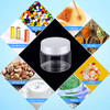Patelai 4 Pcs Plastic Jars With Lids White 2 Oz Wide Mouth
