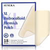 Auslka Large Blemish Patches Xl Pimple Patch 18 Strips Hydrocolloid Patch For Covering Zits Spot Stickers Vegan And Cruelty For Face And
