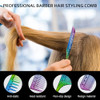 Patelai 3 Pcs Rat Tail Styling Comb Fine Tooth For Women Rainbow Color