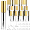 Patelai 25 Pcs Empty Mascara Tubes And Wands 10 Ml Clear Refillable Gold