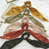 Chiffon Floral Hair Scarf With Ribbon Bows For Women And Girls 5 Pcs Scrunchies With Ponytail Holders