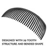 6 Packs French Twist Comb Sourceton Plastic Side Hair Combs With 29 Teeth Hair Comb Hair Clip Combs For Fine Hair Accessory For Women Black