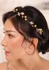 Kercisbeauty Gold Leaf Headband For Women Wedding Bridal Boho Hair Piece Dainty Hair Accessories For Special Occasion