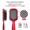 Red By Kiss Dry Vent Heat Resistant Hair Brush Detangling Fast Blow Drying For Wet Dry Curly Thick Straight Hair Vented Detangler For Women