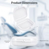 Annhua Orthodontic Dental Retainer Case Mouth Guard Storage Box With Vent Holes Denture Holder Case Slim For Office Travel Household Light