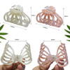 Accglory Fashion Tortoise Hair Clips For Women Resin Medium Hair Claw Clip For Fine Hair Non Slip Grip Hair Jaw Clips 2Pcs In Set Plain