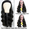 Headband Wig Human Hair Body Wave Glueless None Lace Front Half Wig 18 Inch