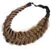 Bobiya Messy Wide 2 Strands Synthetic Hair Braided Headband Braid Hairband Braids Headbands Claybank