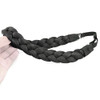 Bobiya 3 Strands Synthetic Hair Natural Black Braided Headband Wide Plaited Braids Elastic Stretch Hairpiece For Women Girl Natural Black