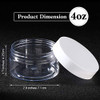 Patelai 4 Pcs Plastic Jars With Lids White 4 Oz Wide Mouth